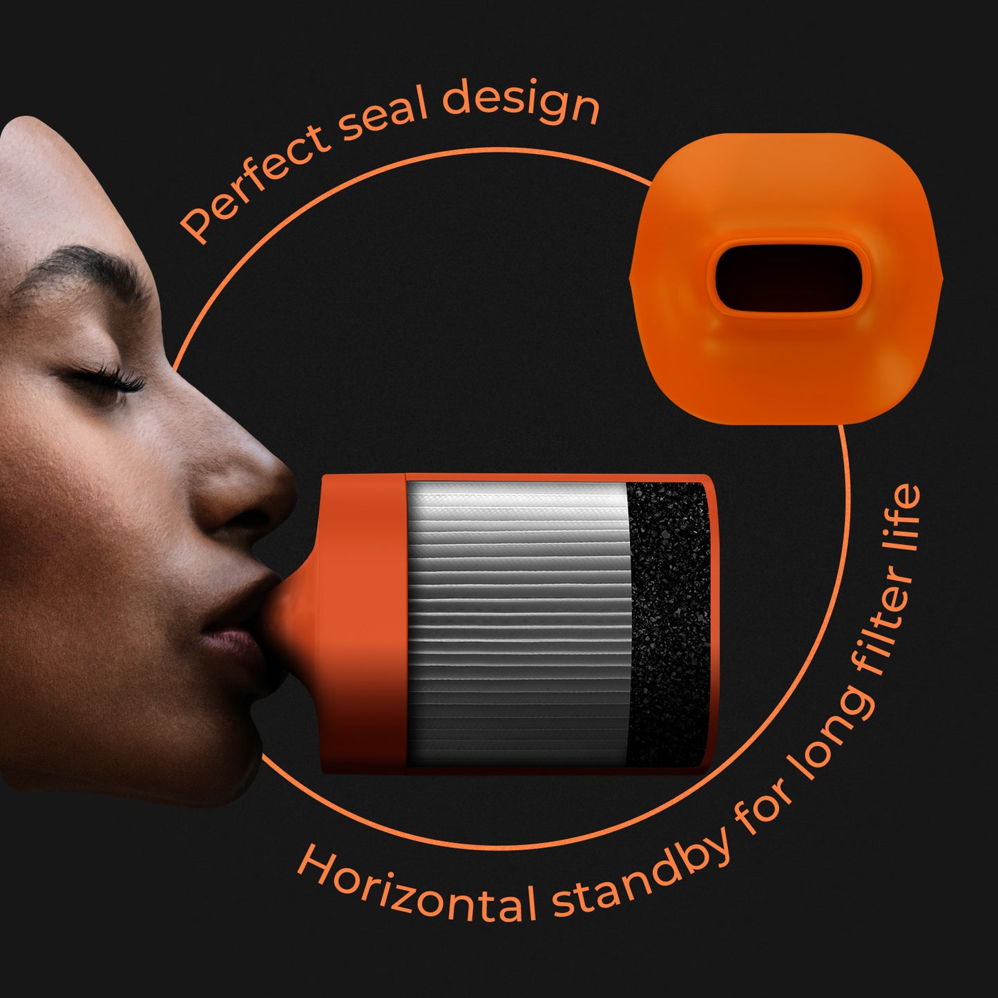 Orange vonSploof Personal Air Filter