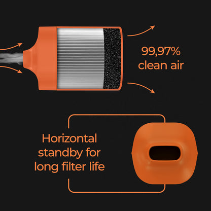 Orange vonSploof Personal Air Filter